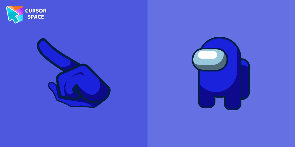 Among Us Blue Character cursor pack